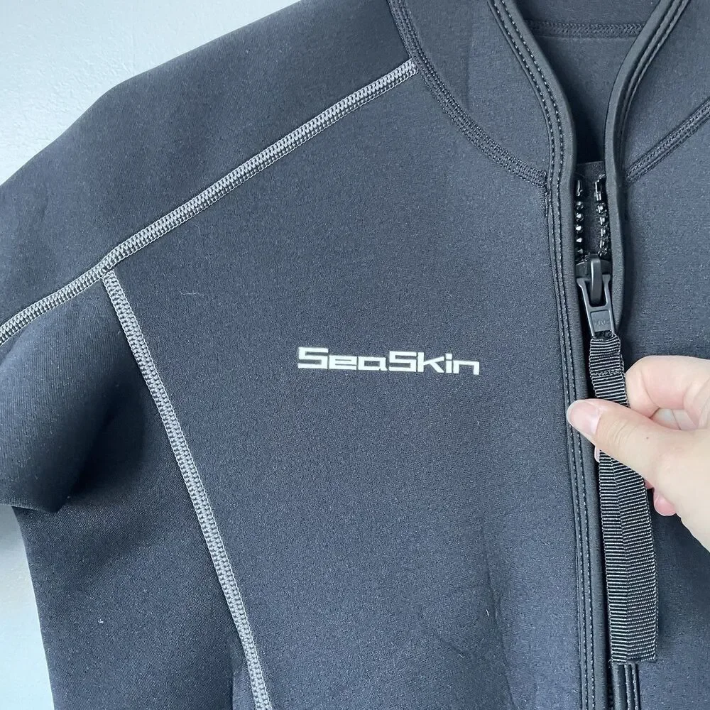 Seaskin 3mm Shorty Wetsuit Black Surfing Swimming Atheltic Unisex Size Medium